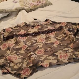 Camouflage and Flower Sweatshirt